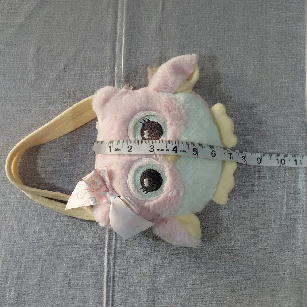 The Bearington Collection Hooter Carrysome Owl Purse Pink Handbag Plush Toy